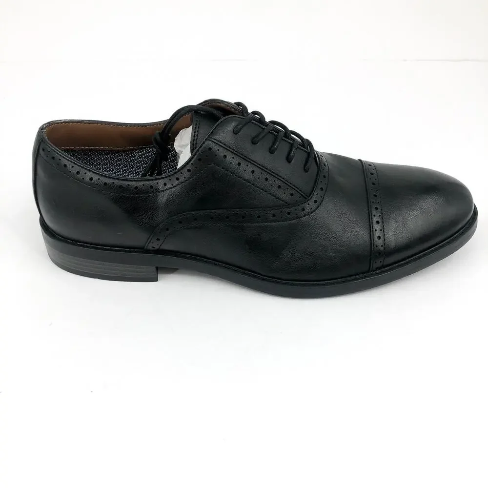 FAIRLANE & SONS Mens Feawin Flex Oxford Shoes 12 Black Stitchfix Leather NWOB